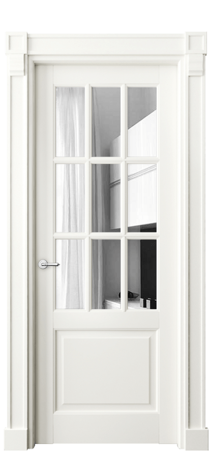Межкомнатная дверь Тоскана Грильято 6312 Матовый жемчужный Двустороннее зеркало, триплекс Цена 8300 Br | Volhovec