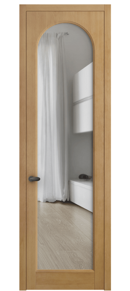 Межкомнатная дверь Palazzo 6804 Бук натуральный матовый Прозрачное стекло Цена 6500 Br | Volhovec