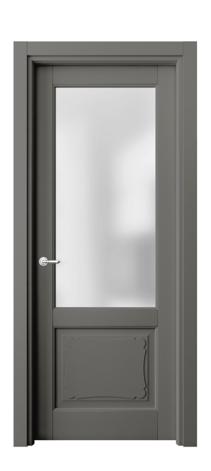 Межкомнатная дверь Toscana Elegante 6322 Бук классический серый Сатинированное стекло Цена 3930 Br | Volhovec