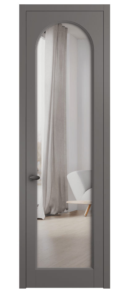 Межкомнатная дверь Palazzo 6804 Матовый классический серый Двустороннее зеркало, триплекс Цена 5300 Br | Volhovec