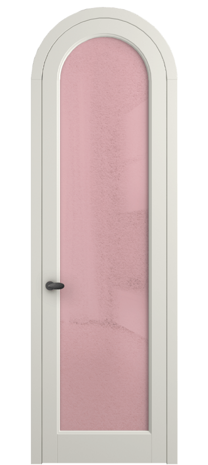 Межкомнатная дверь Palazzo 6814 Матовый жемчужный Фактурное розовое стекло "Лёд", триплекс Цена 7000 Br | Volhovec