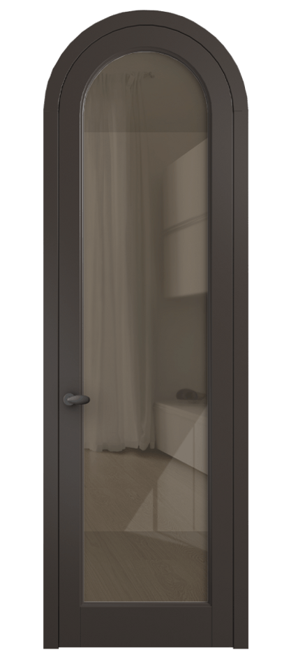 Межкомнатная дверь Palazzo 6814 Матовый антрацит Рефлективное бронзовое стекло "Stopsol", калёное Цена 7100 Br | Volhovec