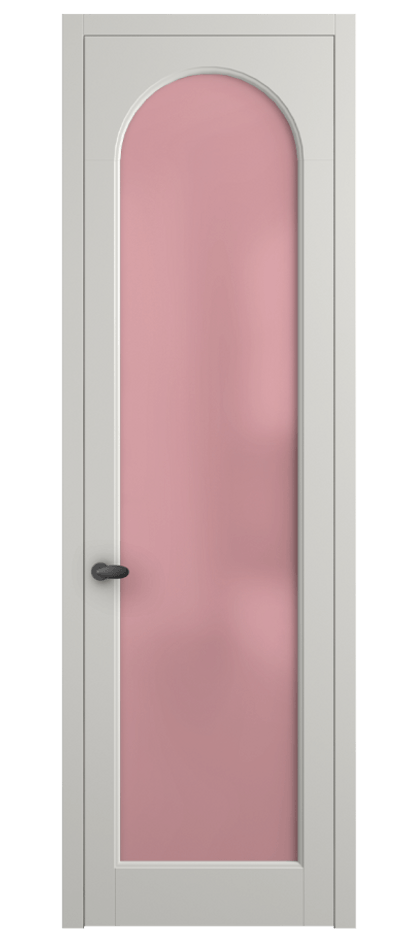 Межкомнатная дверь Palazzo 6804 Матовый серый Сатинированное розовое стекло, триплекс Цена 5200 Br | Volhovec