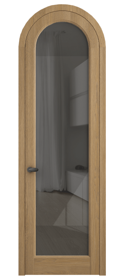 Межкомнатная дверь Palazzo 6814 Дуб пшеничный матовый Рефлективное серое стекло "Stopsol", калёное Цена 11500 Br | Volhovec