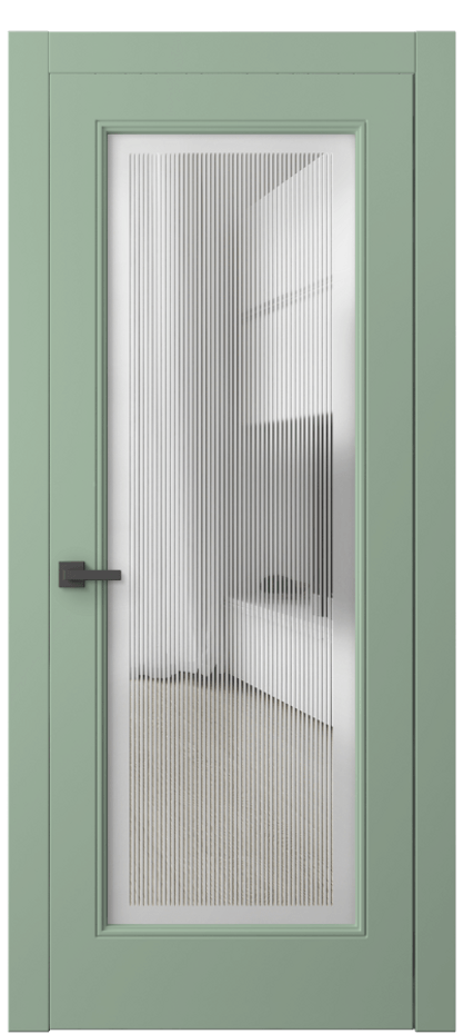 Межкомнатная дверь Linea 8300 Матовый белоснежный Сатинированное с гравировкой "Каннелюры", триплекс Цена 5700 Br | Volhovec