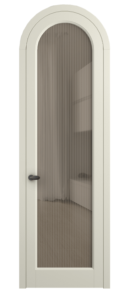 Межкомнатная дверь Palazzo 6814 Матовый молочно-белый Рифлёное бронзовое стекло "Moru", триплекс, 8 мм Цена 6700 Br | Volhovec