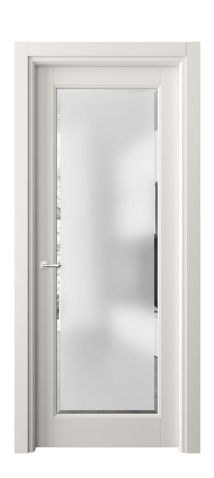 Дверь межкомнатная Тоскана Элегантэ 6300 Матовый пудровый белый Сатинированное стекло с фацетом Гладкий наличник МПБЛ Цена 5040 Br Наличники уже входят в базовый комплект. Фабрика дверей Волховец 8 (800) 551 43 19 Межкомнатная дверь Тоскана Элегантэ 6300 Матовый пудровый белый Сатинированное стекло с фацетом Цена 5040 Br | Volhovec