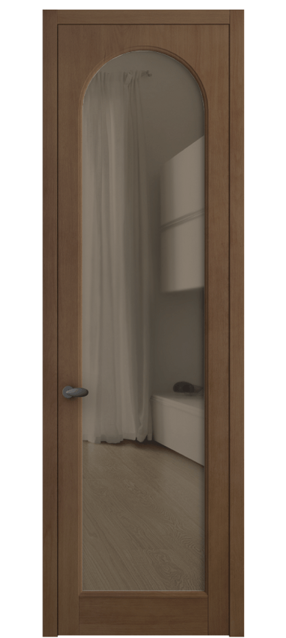 Межкомнатная дверь Палаццо 6804 Бук тёмный матовый Прозрачное бронзовое стекло, триплекс Цена 6700 Br | Volhovec