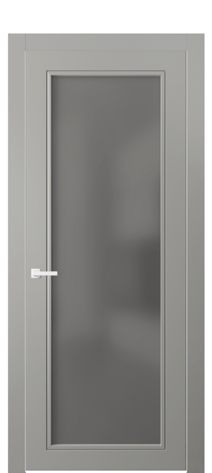 Межкомнатная дверь Neo Classic 8000 Матовый нейтральный серый Сатинированное серое стекло, триплекс, 8 мм Цена 2571 Br | Volhovec