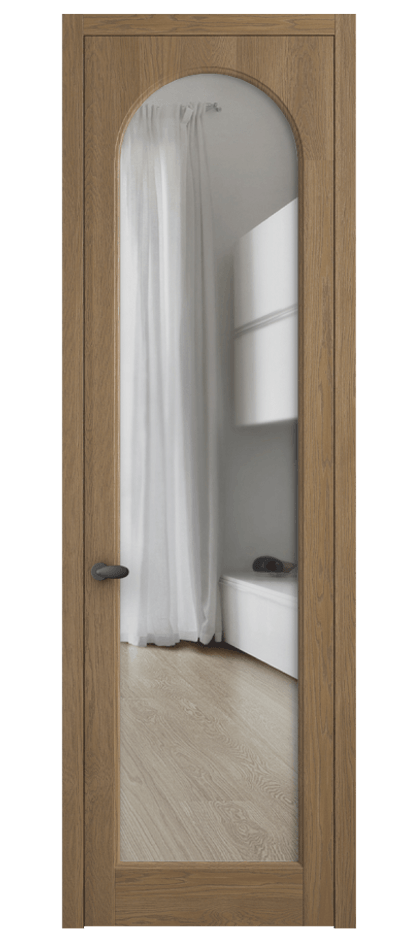 Межкомнатная дверь Палаццо 6804 Дуб мускатный матовый Прозрачное стекло Цена 7900 Br | Volhovec