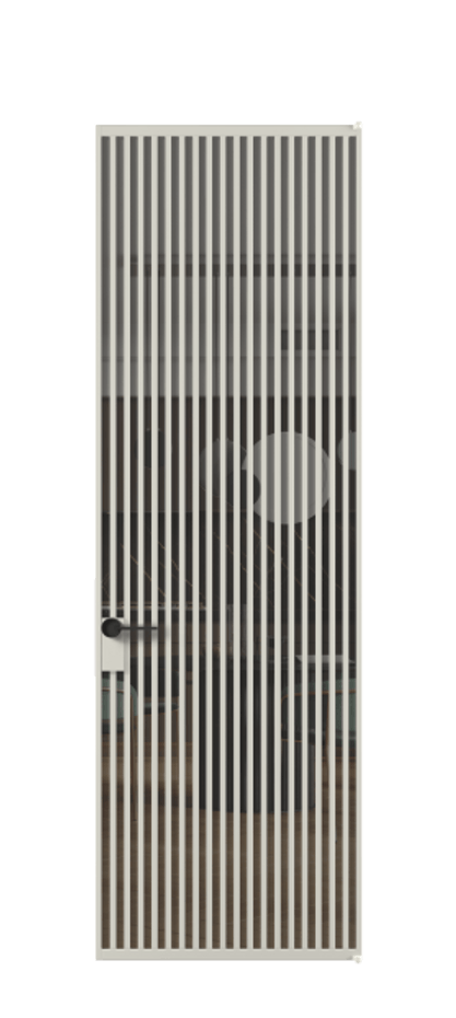 Алюминиевая дверь АЛПЛ040.06 Алюминий тёплый серый Прозрачное серое стекло, триплекс Цена 10350  | Volhovec