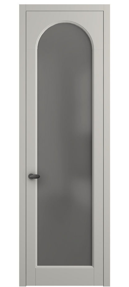 Межкомнатная дверь Палаццо 6804 Матовый тёплый серый Сатинированное серое стекло, триплекс Цена 5200 Br | Volhovec