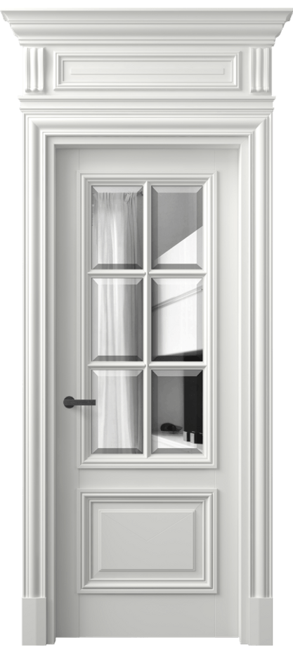 Межкомнатная дверь Антик 7312 Матовый светло-серый Двустороннее зеркало с фацетом, триплекс Цена 10120 Br | Volhovec