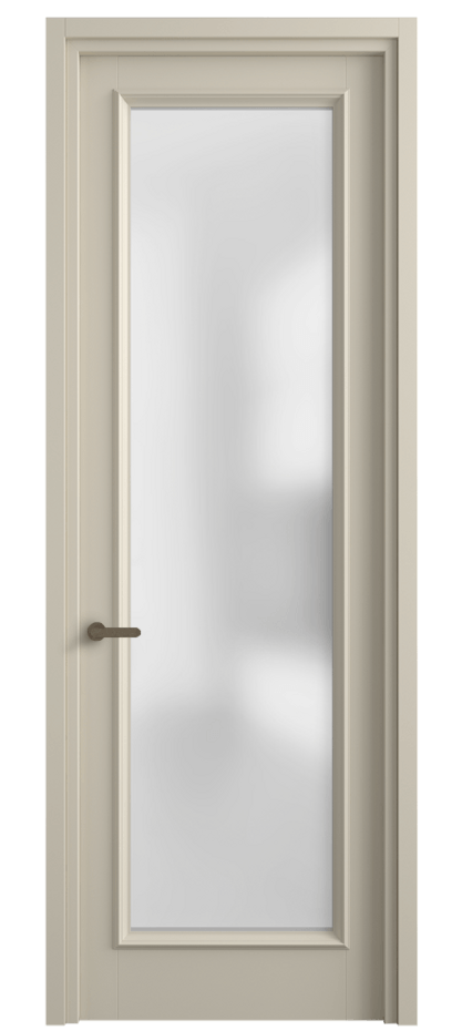 Межкомнатная дверь Шарм 6702 Матовый бежево-серый Сатинированное стекло Цена 5020 Br | Volhovec