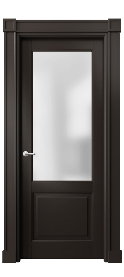 Межкомнатная дверь Тоскана Плано 6302 Матовый антрацит Сатинированное стекло Цена 6820 Br | Volhovec