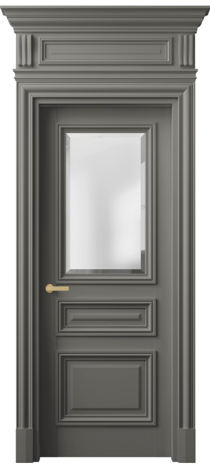 Дверь межкомнатная Антик 7304 Матовый классический серый Сатинированное стекло с фацетом КЭП + Объёмный фриз + Карниз МКЛС Цена 8800 Br Наличники уже входят в базовый комплект. Фабрика дверей Волховец 8 (800) 551 43 19 Межкомнатная дверь Антик 7304 Матовый классический серый Сатинированное стекло с фацетом Цена 8800 Br | Volhovec