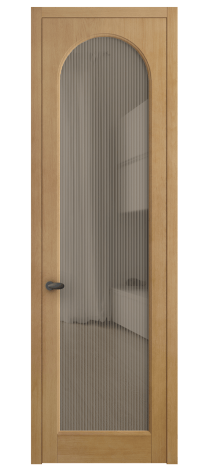 Межкомнатная дверь Palazzo 6804 Бук натуральный матовый Рифлёное бронзовое стекло "Moru", триплекс Цена 6900 Br | Volhovec