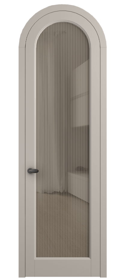 Межкомнатная дверь Palazzo 6814 Матовый светло-бежевый Рифлёное бронзовое стекло "Moru", триплекс, 8 мм Цена 6700 Br | Volhovec