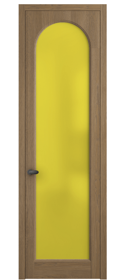 Межкомнатная дверь Palazzo 6804 Дуб мускатный матовый Сатинированное жёлтое стекло, триплекс Цена 7900 Br | Volhovec