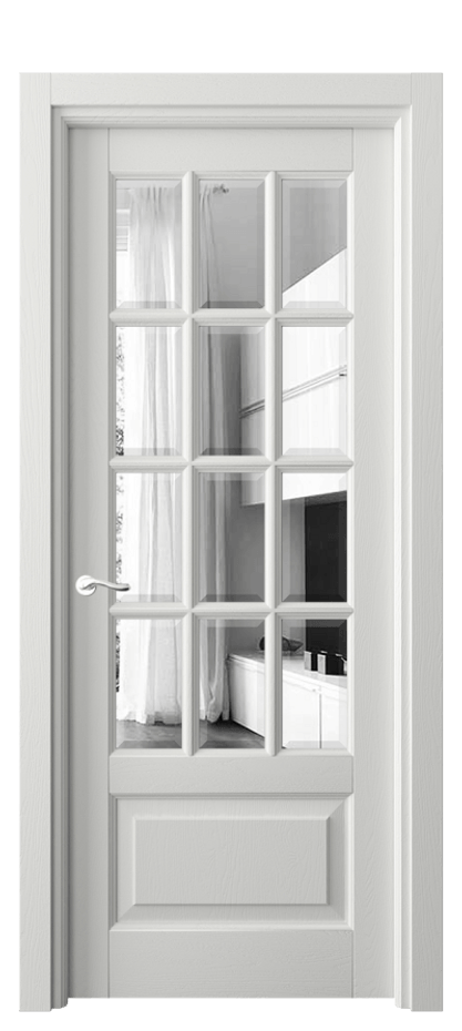 Межкомнатная дверь Lignum 0728 Дуб светло-серый Двустороннее зеркало с фацетом, триплекс, 8 мм Цена 6640 Br | Volhovec