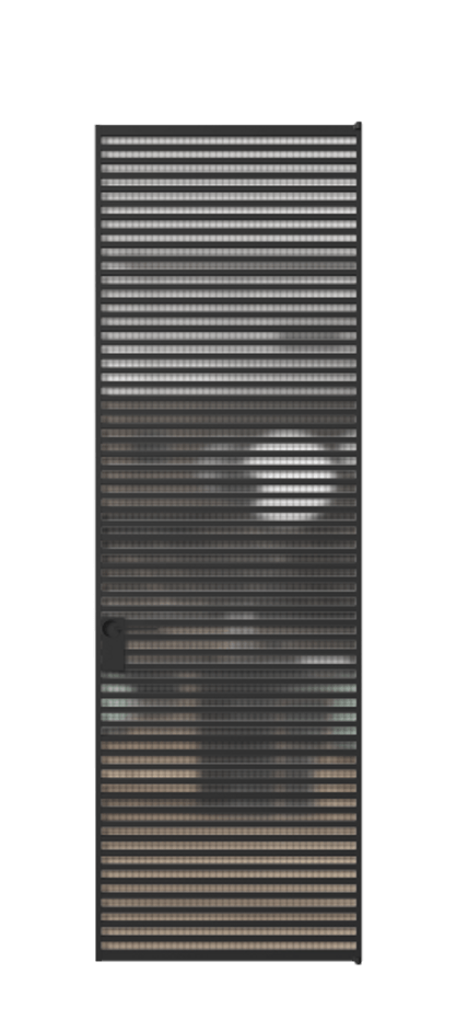 Алюминиевая дверь АЛПЛ040.07 Алюминий Черный Mesh silver Цена 9210  | Volhovec
