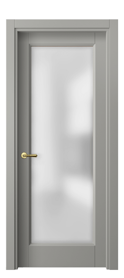 Межкомнатная дверь Galant 1402 Матовый нейтральный серый Сатинированное стекло Цена 2100 Br | Volhovec