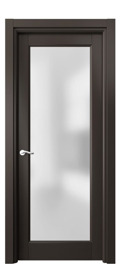 Межкомнатная дверь Лигнум 0700 Матовый антрацит Сатинированное стекло Цена 5080 Br | Volhovec