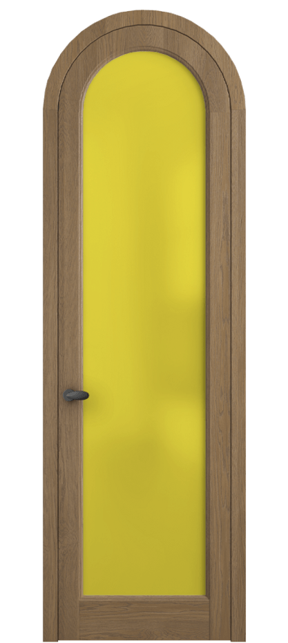Межкомнатная дверь Palazzo 6814 Дуб мускатный матовый Сатинированное жёлтое стекло, триплекс Цена 11000 Br | Volhovec