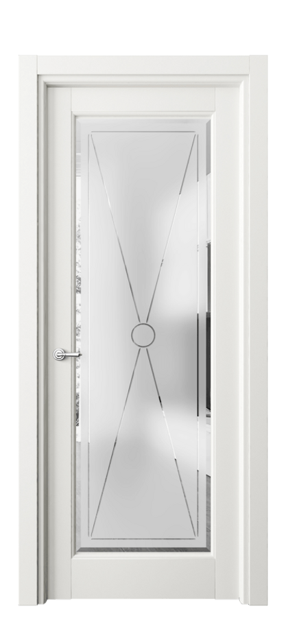 Межкомнатная дверь Тоскана Литера 6300 Матовый серый Сатинированное стекло с гравировкой «LITERA» Цена 5040 Br | Volhovec