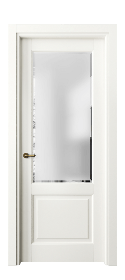 Дверь межкомнатная Тоскана Плано 6302 Матовый жемчужный Сатинированное стекло с фацетом Гладкий наличник МЖМ Цена 5000 Br Наличники уже входят в базовый комплект. Фабрика дверей Волховец 8 (800) 551 43 19 Межкомнатная дверь Тоскана Плано 6302 Матовый жемчужный Сатинированное стекло с фацетом Цена 5000 Br | Volhovec