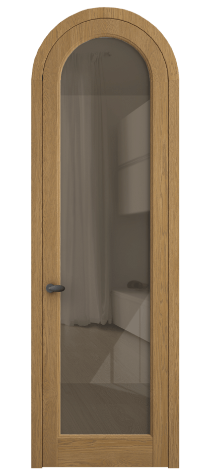 Межкомнатная дверь Palazzo 6814 Дуб солнечный матовый Рефлективное бронзовое стекло "Stopsol", калёное Цена 11500 Br | Volhovec