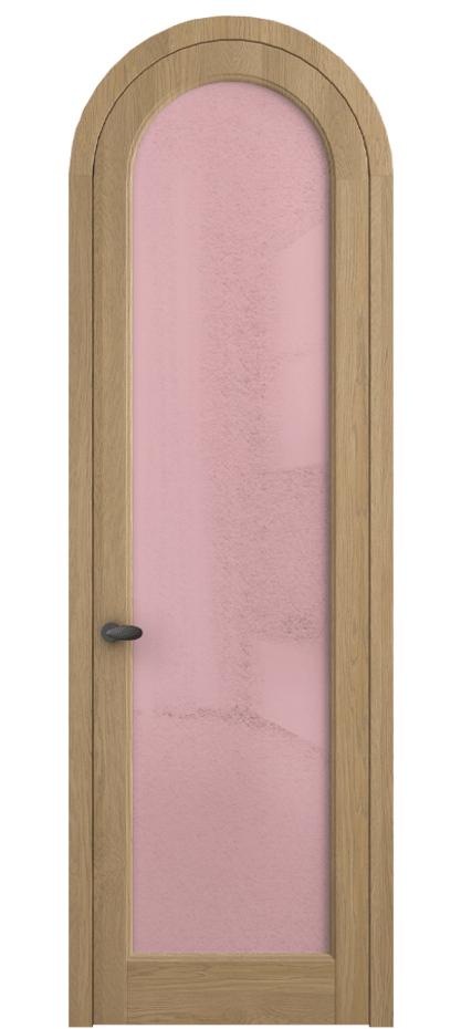 Межкомнатная дверь Palazzo 6814 Дуб соломенный матовый Фактурное розовое стекло "Лёд", триплекс, 8 мм Цена 10700.3044 Br | Volhovec