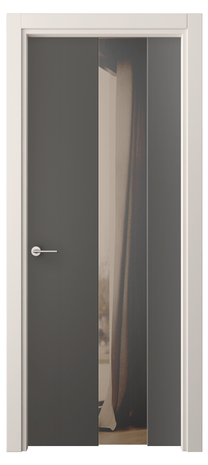 Межкомнатная дверь Фридом 4226 ПЭТ графитовый Двустороннее бронзовое зеркало, триплекс Цена 1900 Br | Volhovec