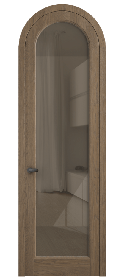 Межкомнатная дверь Palazzo 6814 Дуб джутовый матовый Рефлективное бронзовое стекло "Stopsol", калёное Цена 11500 Br | Volhovec