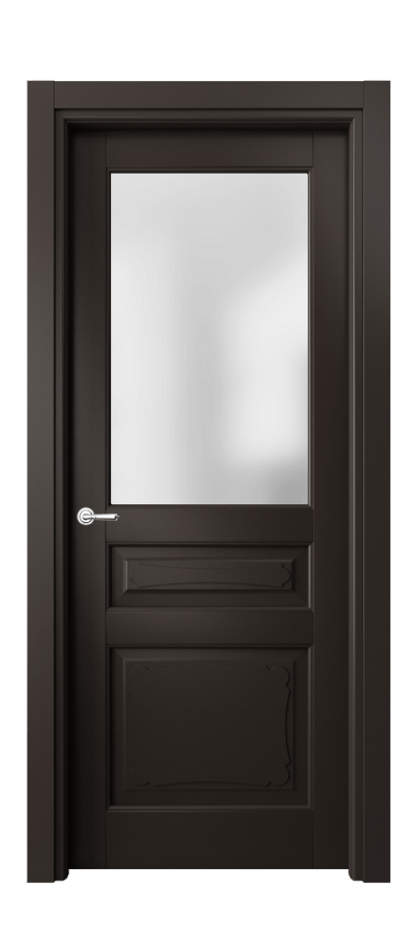 Межкомнатная дверь Тоскана Элегантэ 6324 Матовый антрацит Сатинированное стекло Цена 5290 Br | Volhovec