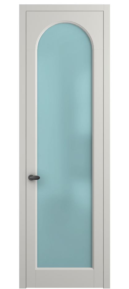 Межкомнатная дверь Palazzo 6804 Матовый серый Сатинированное голубое стекло, триплекс Цена 5200 Br | Volhovec
