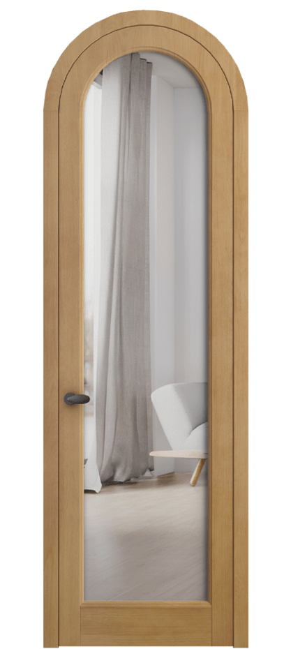 Межкомнатная дверь Palazzo 6814 Бук натуральный матовый Двустороннее зеркало, триплекс Цена 9300 Br | Volhovec