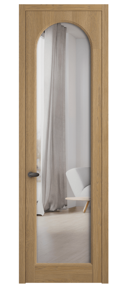 Межкомнатная дверь Палаццо 6804 Дуб пшеничный матовый Двустороннее зеркало, триплекс Цена 8000 Br | Volhovec