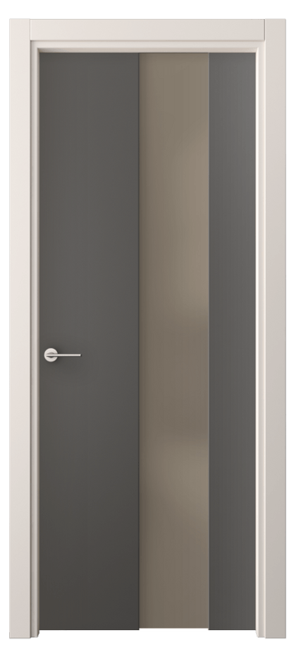 Межкомнатная дверь Freedom 4226 ПЭТ графитовый Сатинированное бронзовое стекло, триплекс, 8 мм Цена 1500 Br | Volhovec