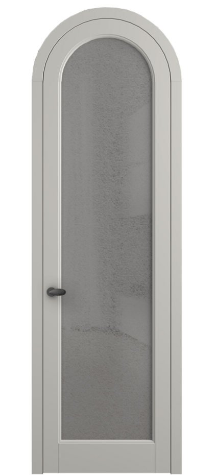 Межкомнатная дверь Palazzo 6814 Матовый тёплый серый Фактурное серое стекло "Лёд", триплекс Цена 7000 Br | Volhovec