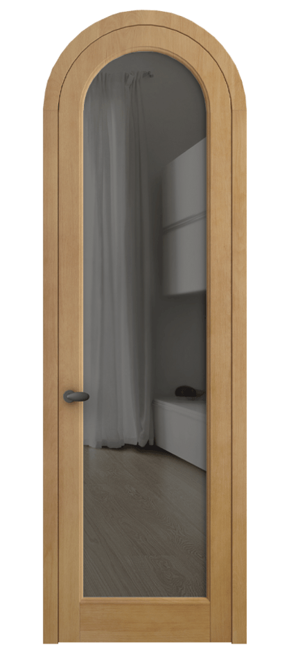 Межкомнатная дверь Палаццо 6814 Бук натуральный матовый Прозрачное серое стекло, триплекс Цена 9400 Br | Volhovec