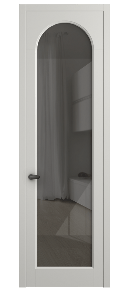 Межкомнатная дверь Palazzo 6804 Матовый серый Рефлективное серое стекло "Stopsol", калёное Цена 5600 Br | Volhovec