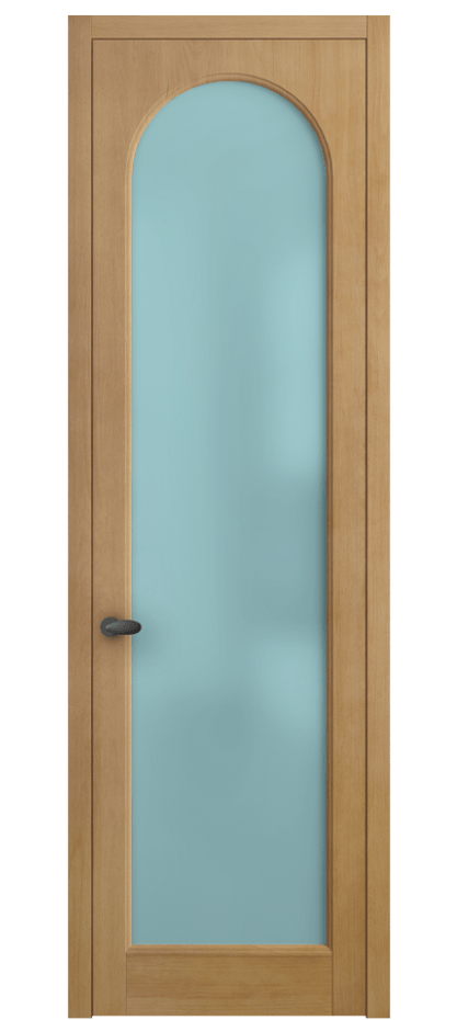 Межкомнатная дверь Palazzo 6804 Бук натуральный матовый Сатинированное голубое стекло, триплекс Цена 6500 Br | Volhovec