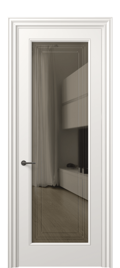 Дверь межкомнатная Mascot 8400 Матовый пудровый белый Прозрачное бронзовое стекло с гравировкой "Грани", триплекс, 7 мм Фигурный наличник МПБЛ Цена 4150 Br Наличники уже входят в базовый комплект. Фабрика дверей Волховец 8 (800) 551 43 19 Межкомнатная дверь Mascot 8400 Матовый пудровый белый Прозрачное бронзовое стекло с гравировкой "Грани", триплекс, 7 мм Цена 4150 Br | Volhovec