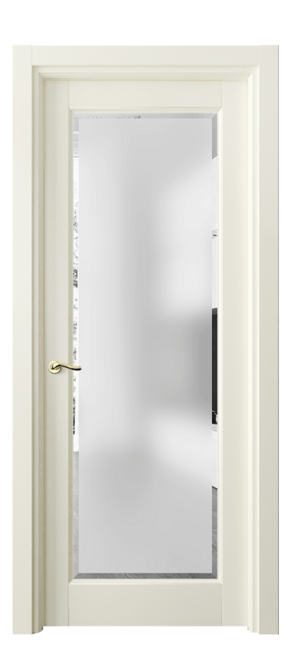 Межкомнатная дверь Лигнум 0700 Матовый молочно-белый Сатинированное стекло с фацетом Цена 5190 Br | Volhovec
