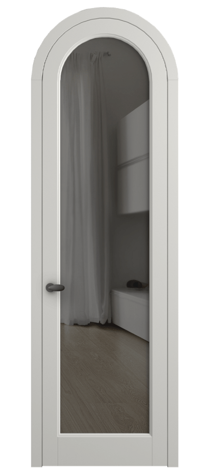 Межкомнатная дверь Палаццо 6814 Матовый серый Прозрачное серое стекло, триплекс Цена 6700 Br | Volhovec