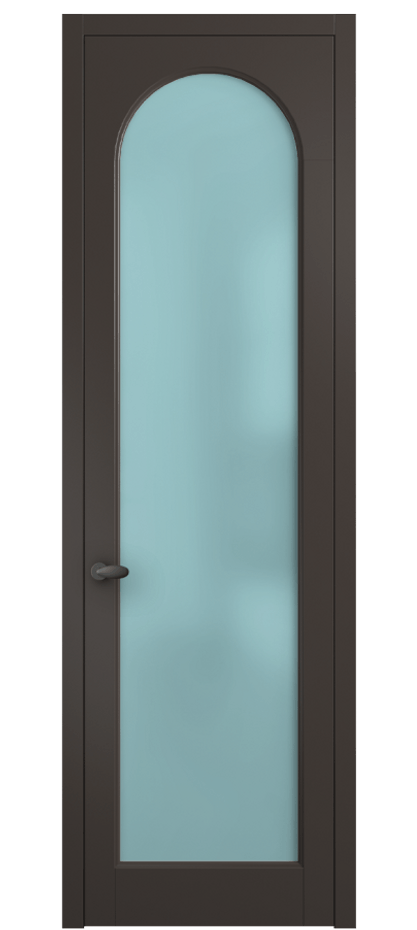 Межкомнатная дверь Palazzo 6804 Матовый антрацит Сатинированное голубое стекло, триплекс Цена 5200 Br | Volhovec