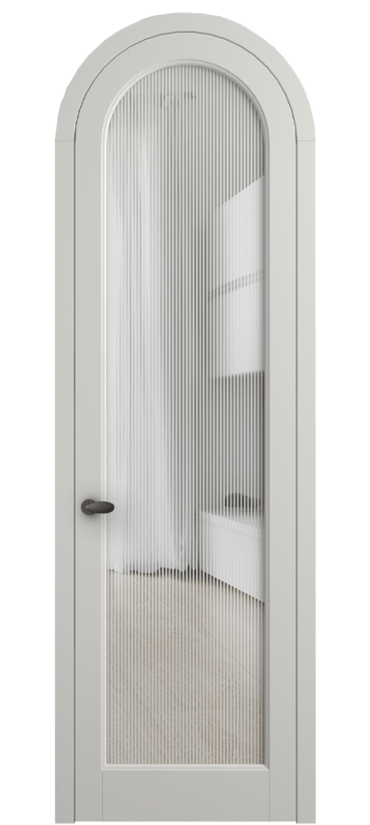 Межкомнатная дверь Palazzo 6814 Матовый серый Рифлёное стекло "Дюна", триплекс Цена 7000 Br | Volhovec