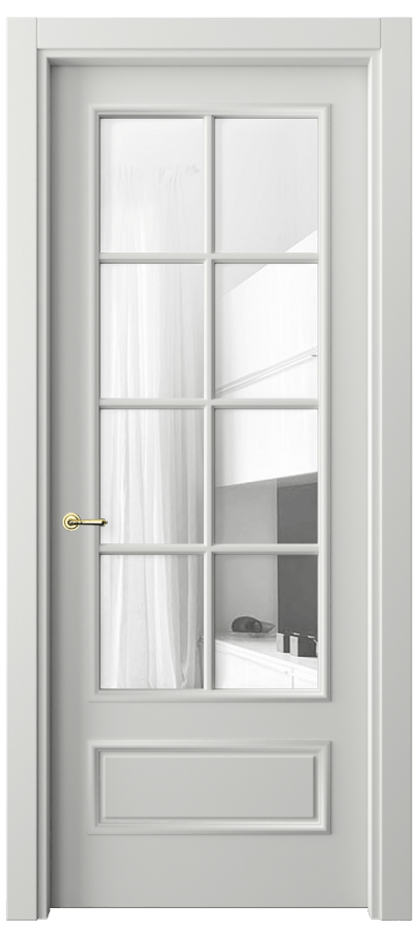Дверь межкомнатная Paris 8112 Матовый светло-серый Прозрачное стекло, 4 мм Гладкий наличник МССР Цена 3871 Br Наличники уже входят в базовый комплект. Фабрика дверей Волховец 8 (800) 551 43 19 Межкомнатная дверь Paris 8112 Матовый светло-серый Прозрачное стекло, 4 мм Цена 3871 Br| Volhovec