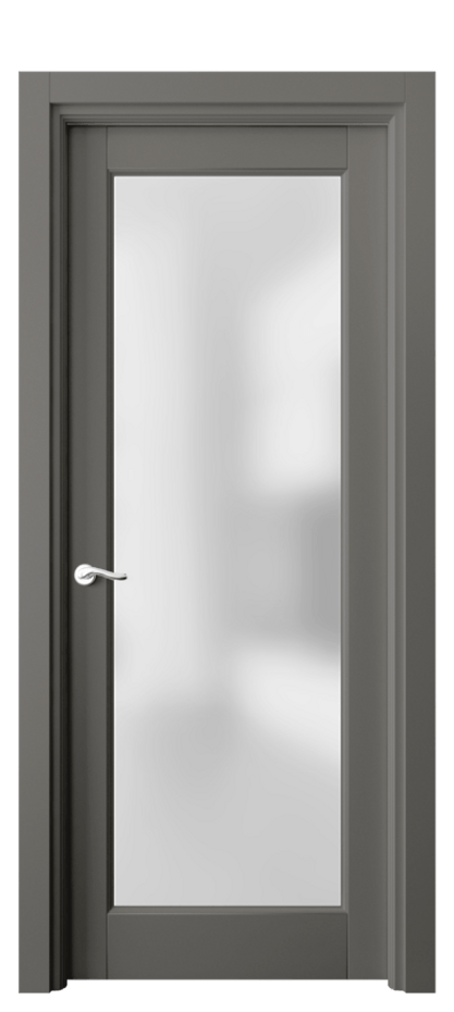 Межкомнатная дверь Лигнум 0700 Матовый классический серый Сатинированное стекло Цена 5080 Br | Volhovec